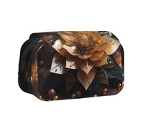 WZYCWB Trousse à crayons portable blanche délicate en forme de fleur de lotus, idéale pour organiser les stylos au bureau ou ranger des pinceaux de maquillage