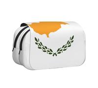 WZYCWB Trousse à crayons portable Drapeau de Chypre idéale pour organiser les stylos au bureau ou ranger des pinceaux de maquillage