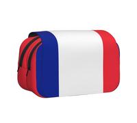 WZYCWB Trousse à crayons portable drapeau français idéale pour organiser les stylos au bureau ou ranger des pinceaux de maquillage