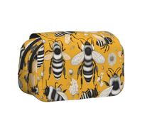 WZYCWB Trousse à crayons portable en forme d'abeille de dessin animé idéale pour organiser les stylos au bureau ou ranger des pinceaux de maquillage