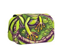 WZYCWB Trousse à crayons portable grenouille dans un étang idéale pour organiser les stylos au bureau ou ranger des pinceaux de maquillage