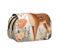 WZYCWB Trousse à crayons portable Little Fresh Deer - Idéale pour organiser les stylos au bureau ou ranger des pinceaux de maquillage