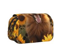 WZYCWB Trousse à crayons portable motif caniche tournesol idéale pour organiser les stylos au bureau ou ranger des pinceaux de maquillage