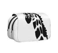 WZYCWB Trousse à crayons portable motif girafe noire et blanche, idéale pour organiser les stylos au bureau ou ranger des pinceaux de maquillage