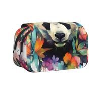 WZYCWB Trousse à crayons portable motif panda aquarelle idéale pour organiser les stylos au bureau ou ranger des pinceaux de maquillage