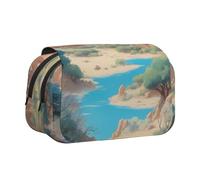 WZYCWB Trousse à crayons portable Oasis in the Desert idéale pour organiser des stylos au bureau ou ranger des pinceaux de maquillage