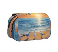 WZYCWB Trousse à crayons portable Seagulls by the sea idéale pour organiser les stylos au bureau ou ranger des pinceaux de maquillage