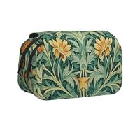 WZYCWB Trousse à crayons portable vintage à motif bleu sarcelle, idéale pour organiser les stylos au bureau ou ranger des pinceaux de maquillage