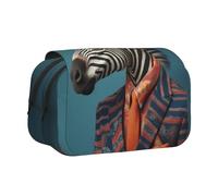 WZYCWB Trousse à crayons portable Zèbres en déguisement idéale pour organiser les stylos au bureau ou ranger des pinceaux de maquillage
