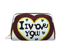 WZYCWB Trousse à maquillage en cuir à motif floral - Parfaite pour les bagages à main ou l'organisation de la maison, Confessions d'amour, Taille unique