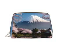 WZYCWB Trousse à maquillage en cuir à motif poissons sous-marins - Parfaite pour les bagages à main ou l'organisation à la maison, Mt. Fuji au début du printemps, Taille unique