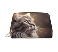 WZYCWB Trousse à maquillage en cuir à motifs maison - Parfaite pour les bagages à main ou l'organisation à la maison, Heads Upcat, Taille unique