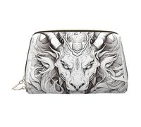 WZYCWB Trousse à maquillage en cuir à motifs maison - Parfaite pour les bagages à main ou l'organisation à la maison, Tête de la Bête, Taille unique