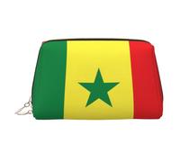 WZYCWB Trousse à maquillage en cuir avec motif drapeau de Virginie - Parfaite pour les bagages à main ou l'organisation à la maison, Drapeau du Sénégal, Taille unique
