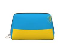 WZYCWB Trousse à maquillage en cuir imprimé drapeau des Seychelles pour femme - Élégante et douce, durable, Drapeau du Rwanda, Taille unique