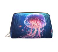 WZYCWB Trousse à maquillage en cuir imprimé fleurs de cerisier aquarelle - Sac de rangement élégant et portable, Méduse errante, Taille unique