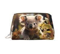 WZYCWB Trousse à maquillage en cuir imprimé girafe mère et enfant pour femme - Élégant et doux, durable, Jolie plante koala, Taille unique