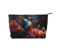 WZYCWB Trousse à maquillage en velours côtelé avec fermeture éclair pour femme, adaptée pour les voyages et le rangement quotidien, les cosmétiques