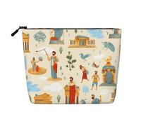 WZYCWB Trousse de maquillage à motif architecture égyptienne, trousse de maquillage de voyage, sac de rangement multifonctionnel, rangement pour les nécessités quotidiennes