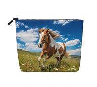 WZYCWB Trousse de maquillage à motif chevaux sur la prairie - Trousse de voyage multifonctionnelle - Rangement pour les nécessités quotidiennes