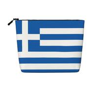 WZYCWB Trousse de maquillage à motif drapeau grec, trousse de maquillage de voyage, sac de rangement multifonctionnel, rangement pour les nécessités quotidiennes