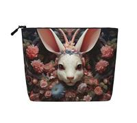WZYCWB Trousse de maquillage à motif lapin enchanté, trousse de maquillage de voyage, sac de rangement multifonctionnel, rangement pour les nécessités quotidiennes