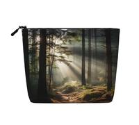 WZYCWB Trousse de maquillage à motif Light in the Forest - Trousse de maquillage de voyage - Sac de rangement multifonctionnel - Rangement pour les nécessités quotidiennes