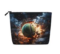 WZYCWB Trousse de maquillage à motif Lightning Fever Tennis, trousse de maquillage de voyage, sac de rangement multifonctionnel, rangement pour les nécessités quotidiennes