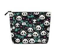 WZYCWB Trousse de maquillage à motif panda mignon - Trousse de voyage multifonction - Rangement pour les nécessités quotidiennes