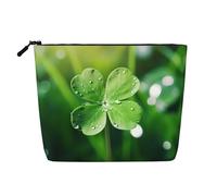 WZYCWB Trousse de maquillage à motif trèfle à quatre feuilles, trousse de maquillage de voyage, sac de rangement multifonctionnel, rangement pour les nécessités quotidiennes