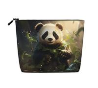 WZYCWB Trousse de maquillage avec motif panda mignon - Sac de voyage multifonction - Rangement pour les nécessités quotidiennes