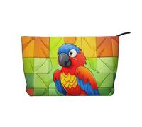 WZYCWB Trousse de maquillage de voyage avec imprimé rose gothique, parfaite pour les voyages d'affaires et les vacances., Magnifique perroquet, Taille unique