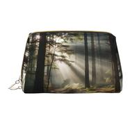 WZYCWB Trousse de maquillage de voyage en cuir, Light in the Forest portable, grande capacité avec poches, blanc, taille unique