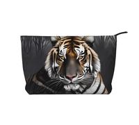 WZYCWB Trousse de maquillage de voyage imprimée chat et papillon, parfaite pour les voyages d'affaires et les vacances., Tigre au repos, Taille unique