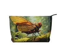 WZYCWB Trousse de maquillage de voyage imprimée de jolis chiens, parfaite pour les voyages d'affaires et les vacances., Sauterelle sur une branche, Taille unique