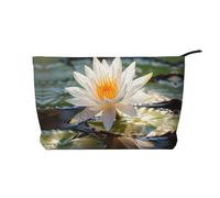 WZYCWB Trousse de maquillage de voyage imprimée drapeau de Virginie, parfaite pour les voyages d'affaires et les vacances., Fleur nationale de Thaïlande, Taille unique
