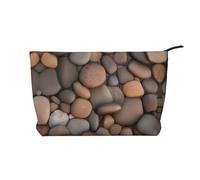 WZYCWB Trousse de maquillage de voyage imprimée drapeau des Seychelles, parfaite pour les voyages d'affaires et les vacances., Galets sur la plage, Taille unique