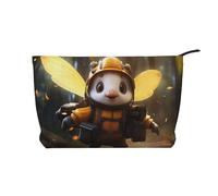 WZYCWB Trousse de maquillage de voyage imprimée « Heads Up Fish », parfaite pour les voyages d'affaires et les vacances., Abeilles qui travaillent dur, Taille unique