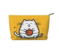 WZYCWB Trousse de maquillage de voyage imprimée « Heads Up Fish », parfaite pour les voyages d'affaires et les vacances., Chat qui travaille dur, Taille unique