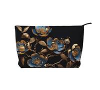 WZYCWB Trousse de maquillage de voyage imprimée météo, parfaite pour les voyages d'affaires et les vacances., Camélia doré, Taille unique