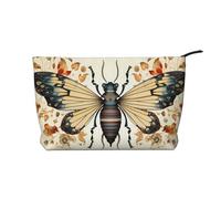 WZYCWB Trousse de maquillage de voyage imprimée pêche juteuse, parfaite pour les voyages d'affaires et les vacances., Impressions d'insectes, Taille unique