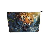 WZYCWB Trousse de maquillage de voyage imprimée pour la maison, parfaite pour les voyages d'affaires et les vacances., Tigre sifflant, Taille unique