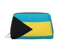 WZYCWB Trousse de maquillage en cuir imprimé drapeau allemand pour femme - Élégante et douce, durable, Drapeau des Bahamas, Taille unique