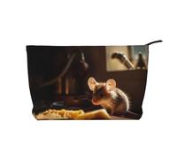 WZYCWB Trousse de maquillage en velours côtelé pour femme, sac à main portable à fermeture éclair, adapté pour les voyages et le rangement quotidien, les cosmétiques