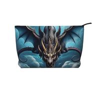 WZYCWB Trousse de maquillage Flying Dragon en velours côtelé, sac à main portable à fermeture éclair, adapté pour les voyages et le rangement quotidien, les cosmétiques