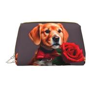 WZYCWB Trousse de maquillage portable en cuir avec poche, sac de rangement cosmétique de grande capacité, blanc, taille unique, blanc, taille unique, blanc, Taille unique