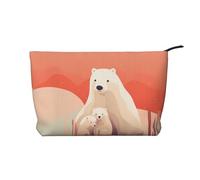 WZYCWB Trousse de toilette à motif aigle gribouillis, indispensable pour organiser les cosmétiques et les produits de soins de la peau., Ours polaire triste, Taille unique