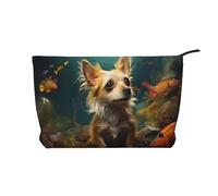 WZYCWB Trousse de toilette à motif cerf de couleur unie, indispensable pour organiser les cosmétiques et les produits de soins de la peau., Petit chien, Taille unique