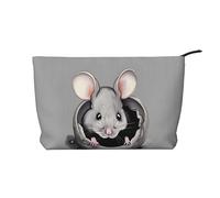 WZYCWB Trousse de toilette à motif chat et papillon, indispensable pour organiser les cosmétiques et produits de soins de la peau., Rat gris, Taille unique