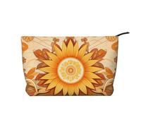 WZYCWB Trousse de toilette à motif chien assis, indispensable pour organiser les cosmétiques et les produits de soins de la peau., Tournesols simples, Taille unique